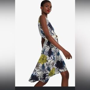 Desigual Women’s Iowas dress made in India maximalist flowy pull on 8